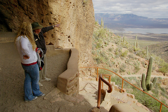 Tonto National Monument, Salado Indian ruins. Heather and Ranger