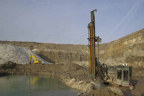Drilling new sump.