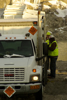 Blasting truck.