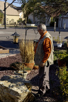 Uncle Kent and his bird feeders.